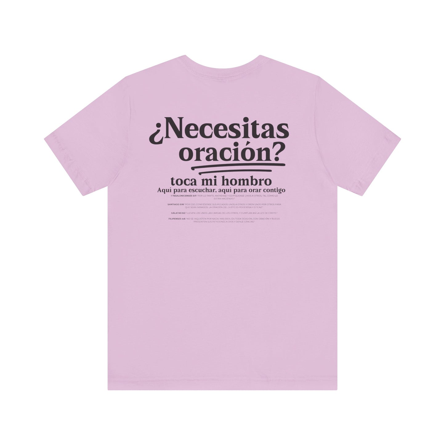 Spanish Need Prayer? Tap My shoulder Modern  Unisex Tee