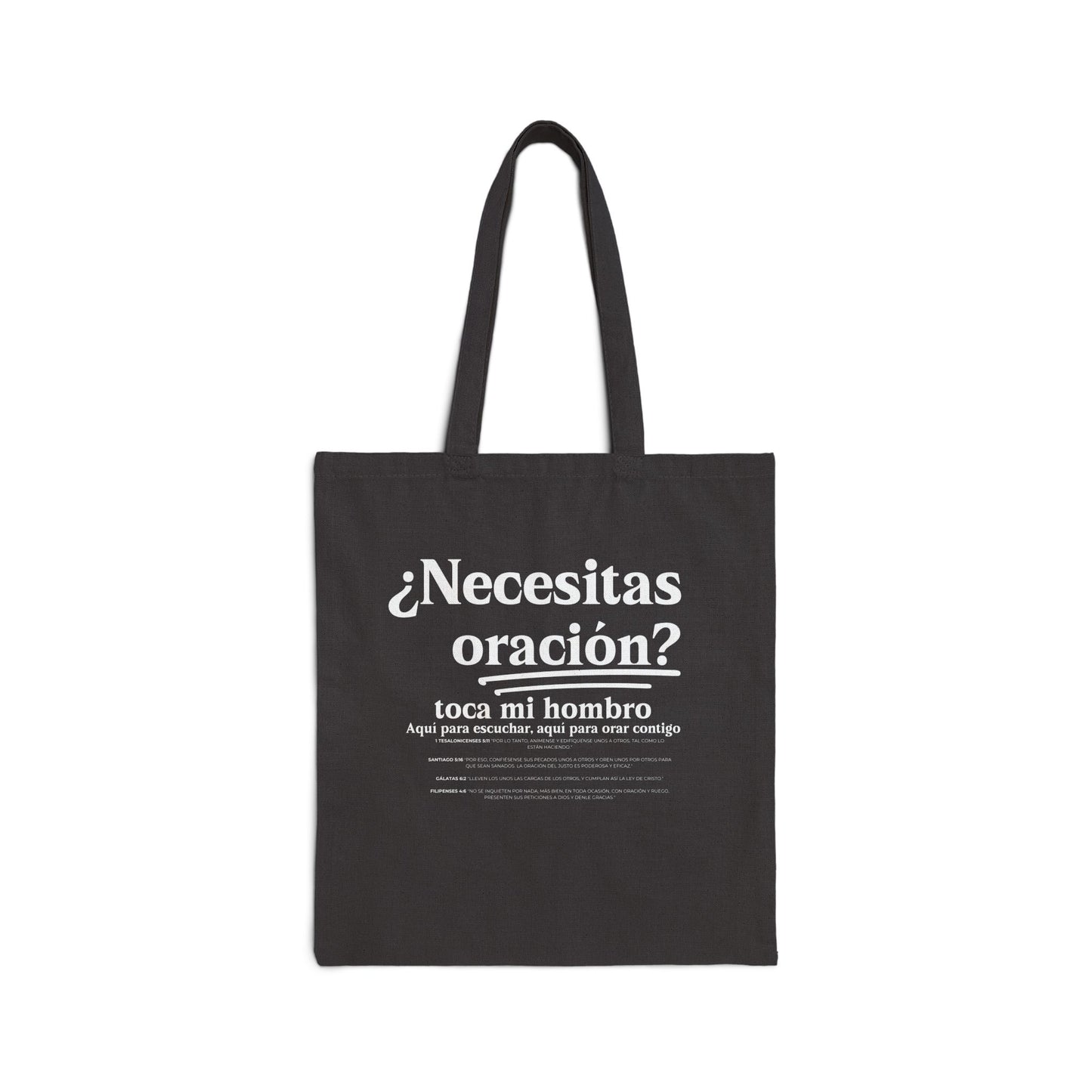 Spanish Need Prayer? Tap my Shoulder Cotton Canvas Tote