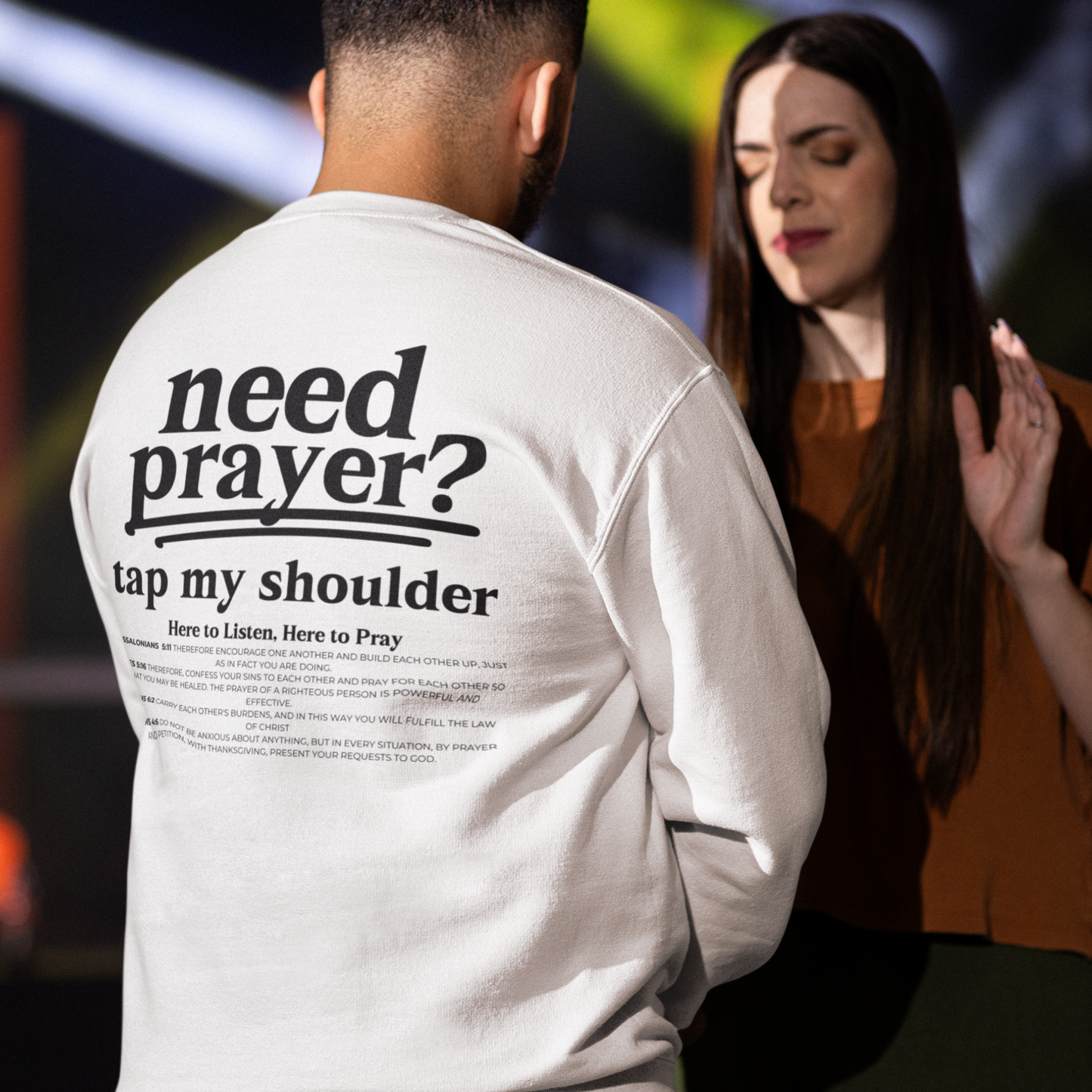 Unisex Inspirational Need Prayer? Tap My Shoulder We Can Pray Trendy T-shirt