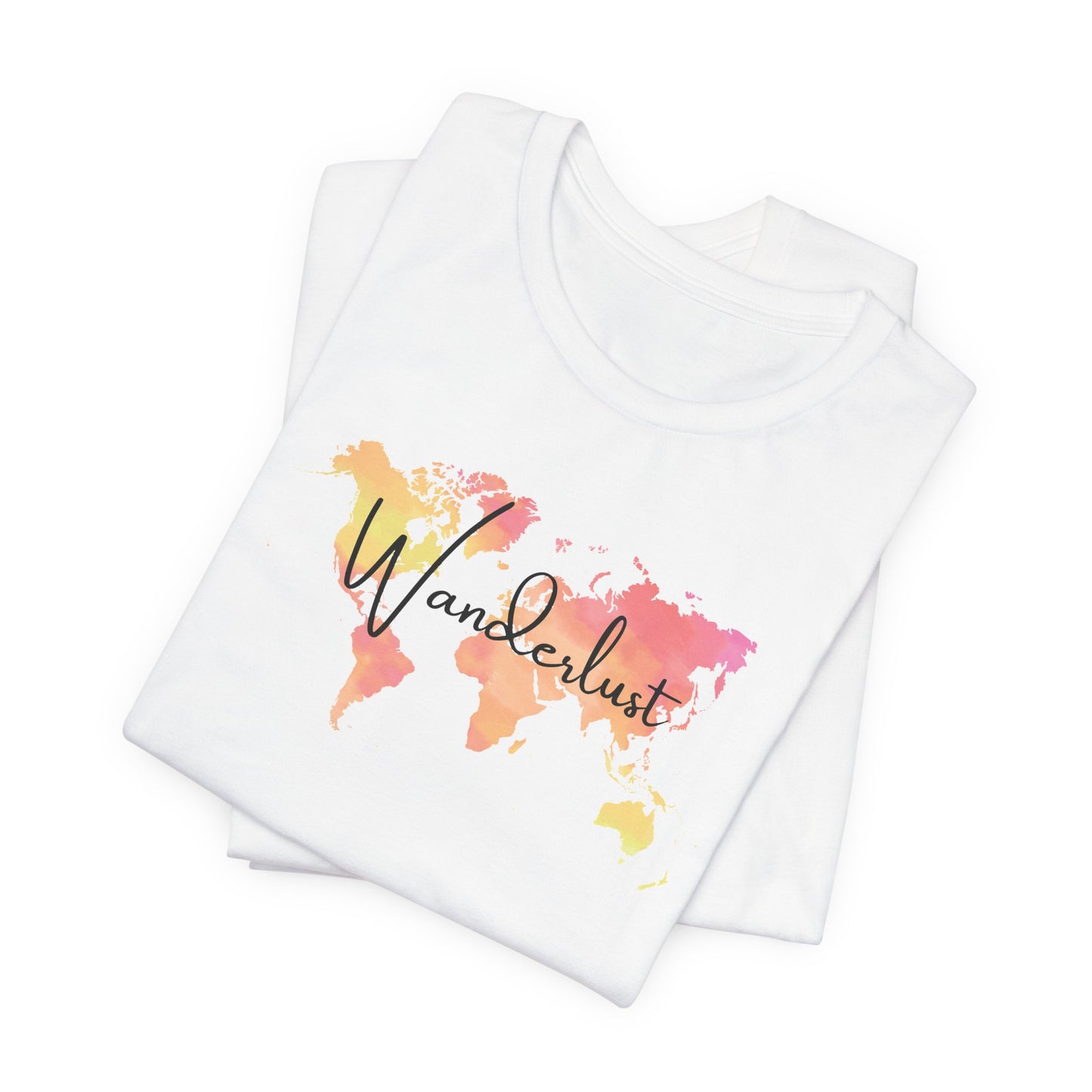 Wanderlust Globe Tee- Pink
