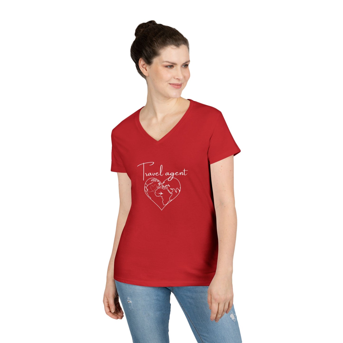 Travel Agent V-Neck T-Shirt - Dream Destination Designer