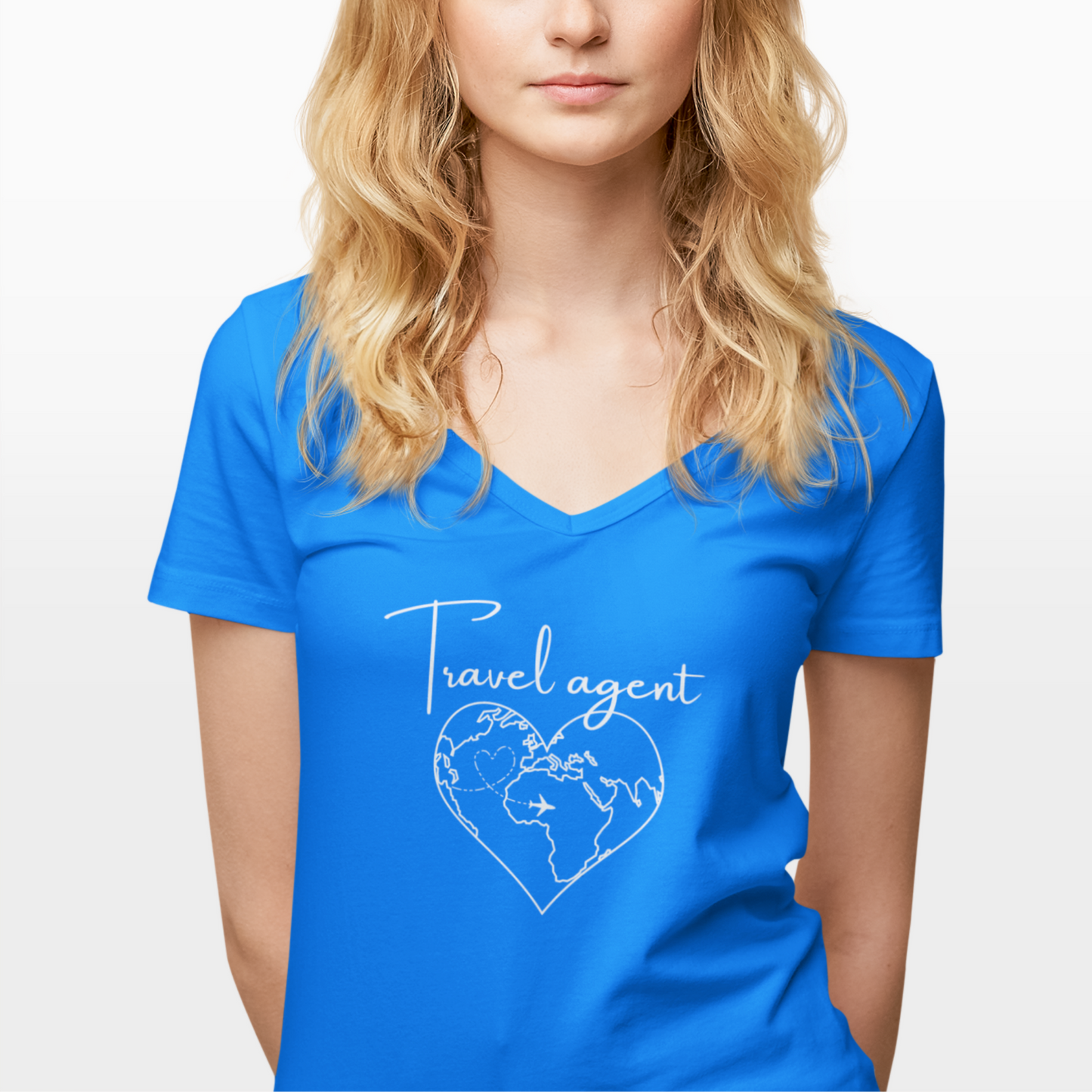 Travel Agent V-Neck T-Shirt - Dream Destination Designer