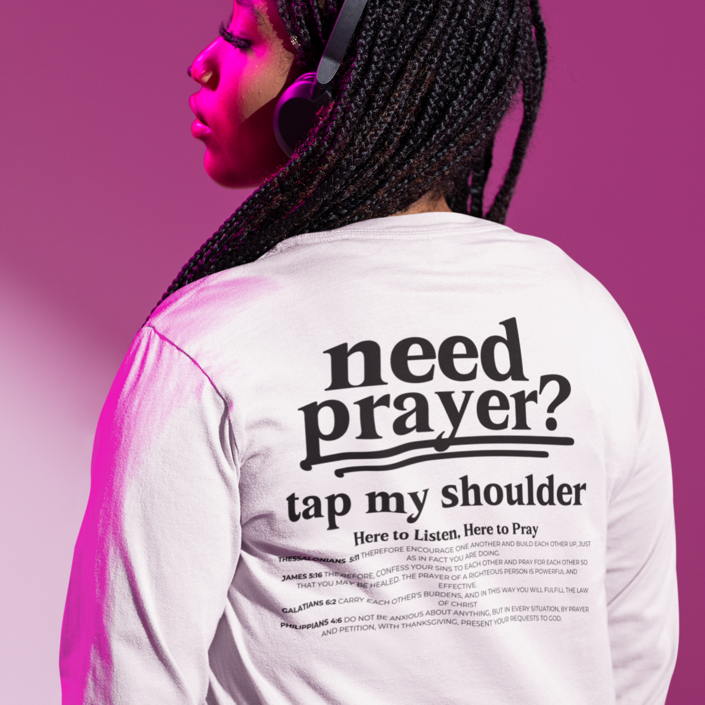 Need Prayer? Tap My Shoulder We Can Pray Trendy Sweatshirt