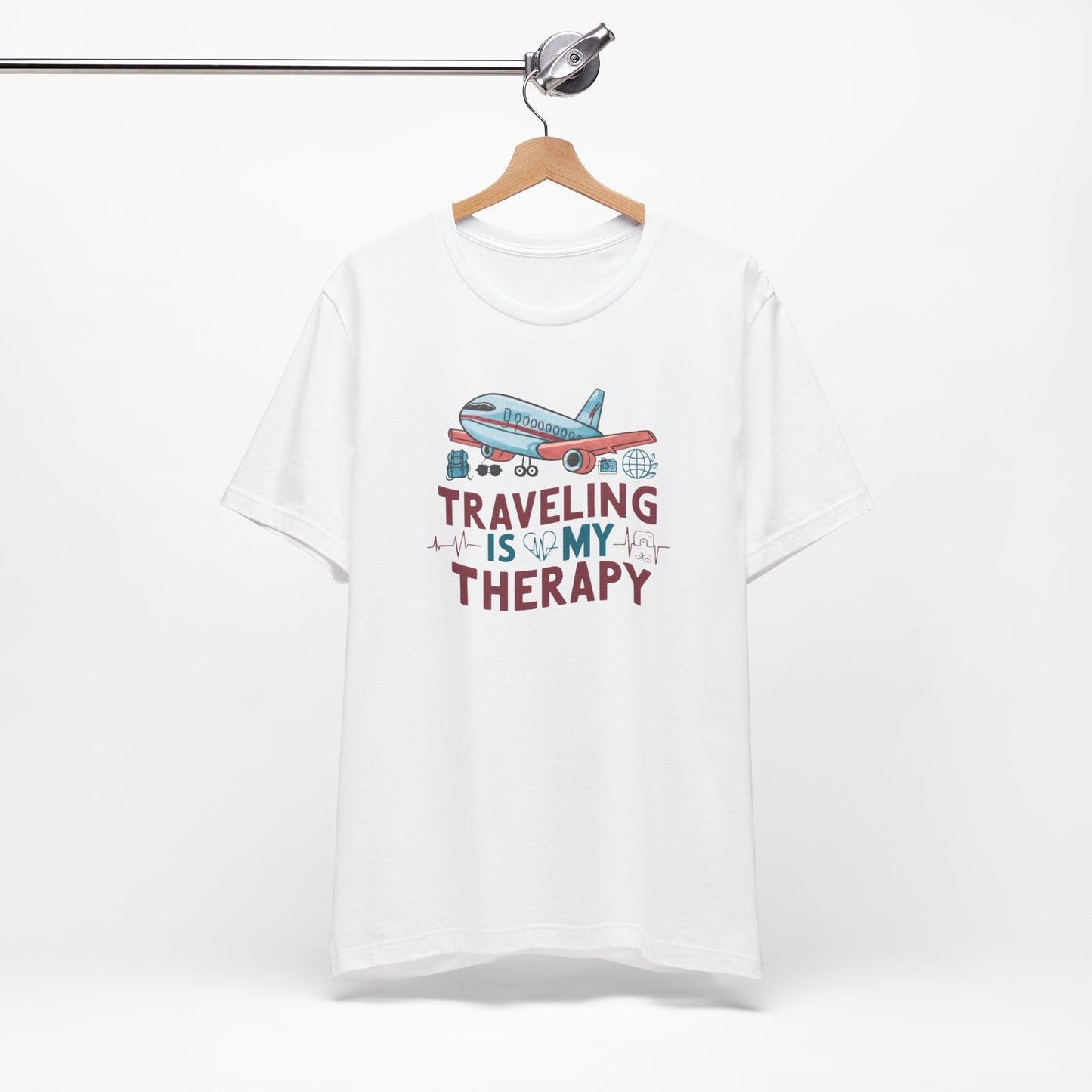 Traveler Unisex Tee - 'Traveling is My Therapy' Design