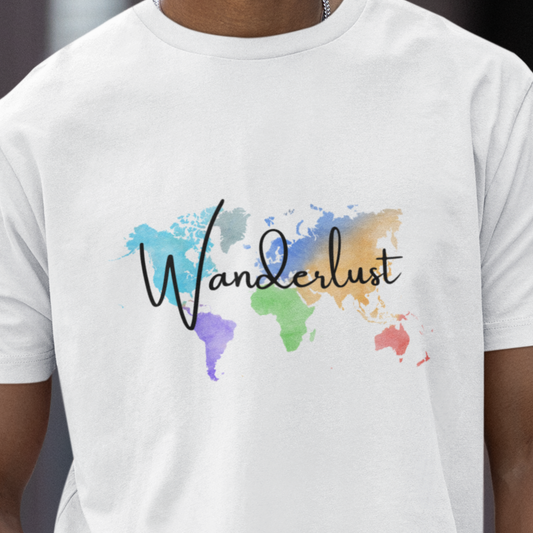 Wanderlust Globe Tee- Multi-Color