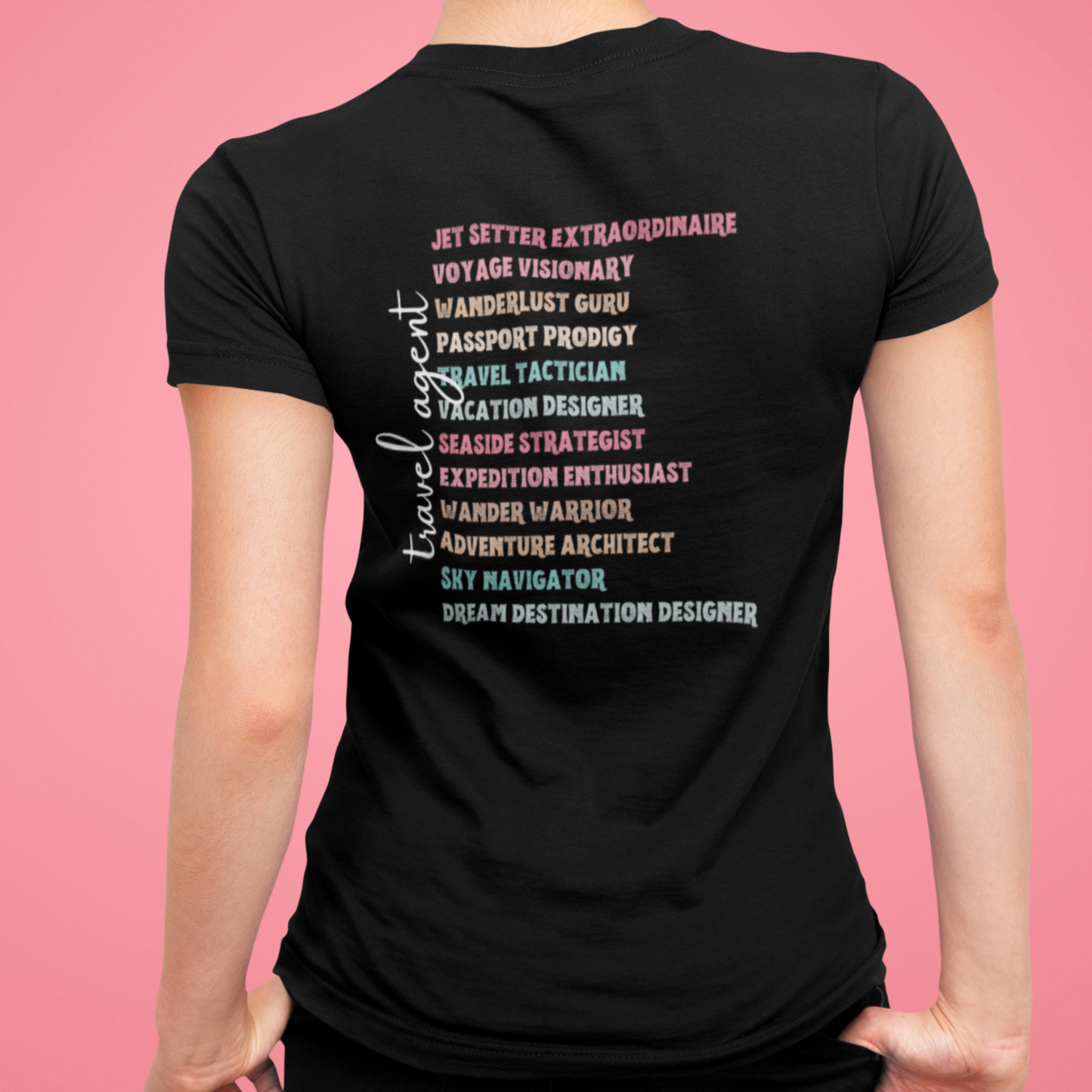 Travel Agent V-Neck T-Shirt - Dream Destination Designer