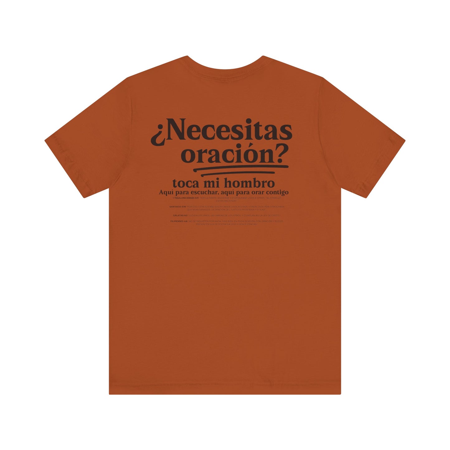 Spanish Need Prayer? Tap My shoulder Modern  Unisex Tee